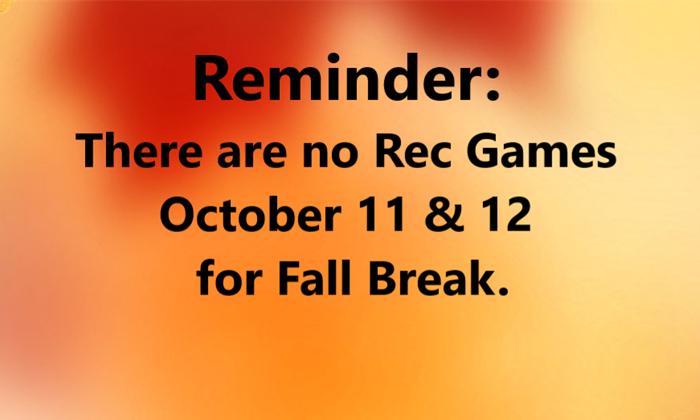Enjoy your Fall Break!